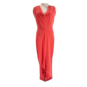 Zero + Maria Cornejo Siren Dress Silk Charmeuse Size 4 in Hibiscus Red WORN ONCE